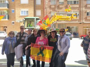 Año 2019. Mujeres reivindicando la situación precaria de agricultores y ganaderos.