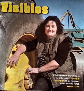 Año 2012. Villasayas. Edelia García, portada de El Mirón de Soria,